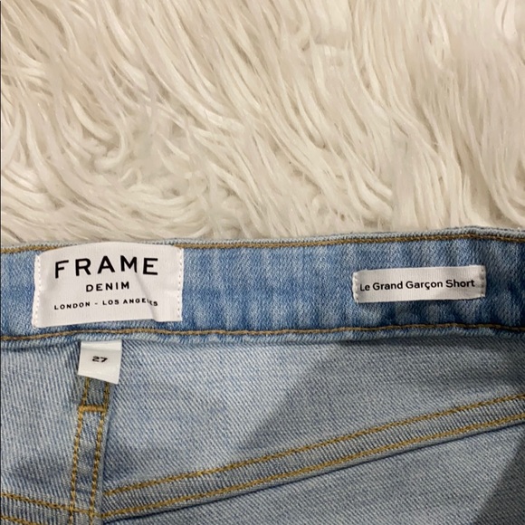 NEW • Frame Denim • Le Grand Garçon Shorts 27 Blue - Picture 7 of 8